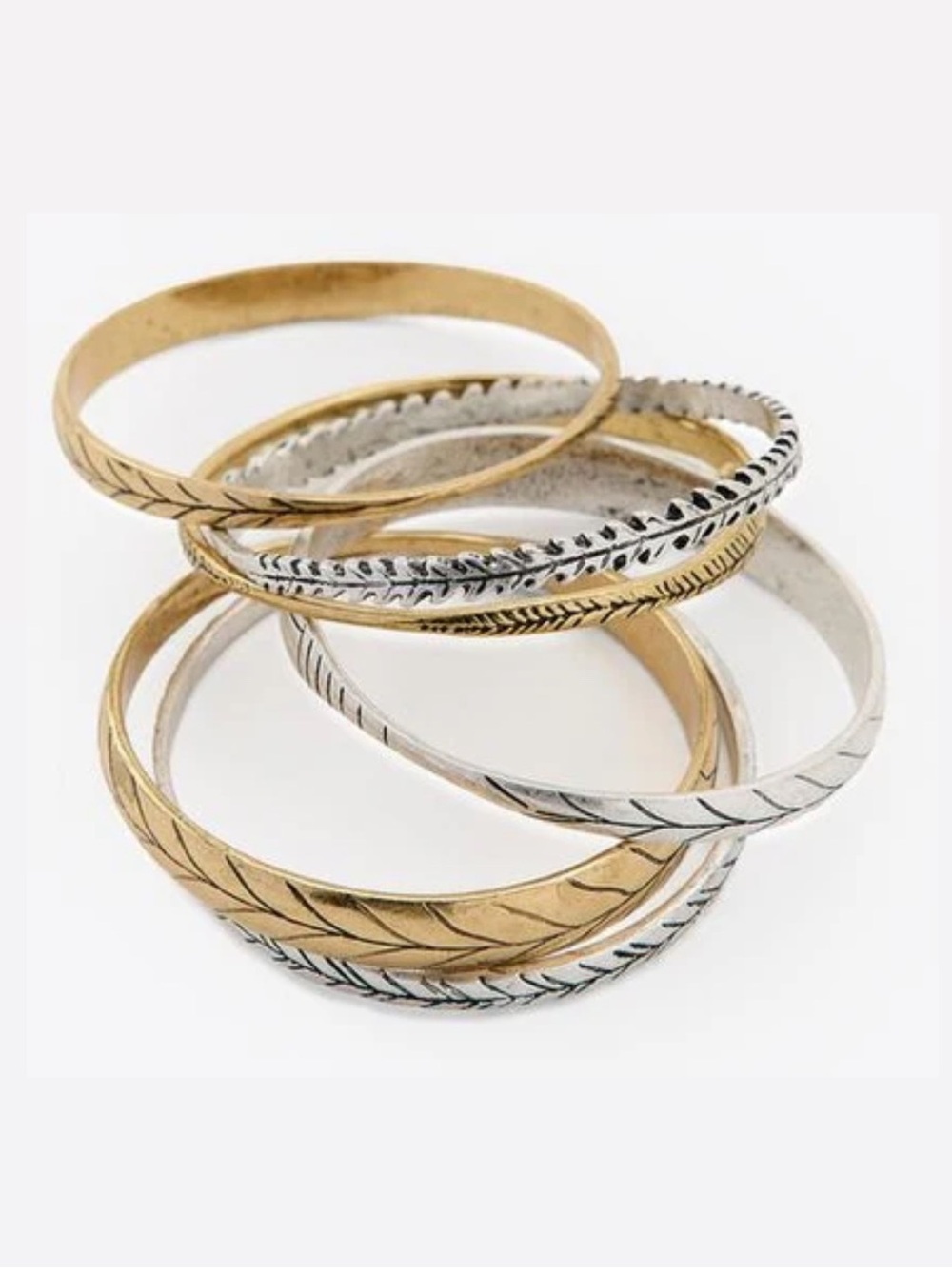 NWT Zara Woman Accessories GOLD SILVER PACK OF COMBINED RIGID BRACELETS